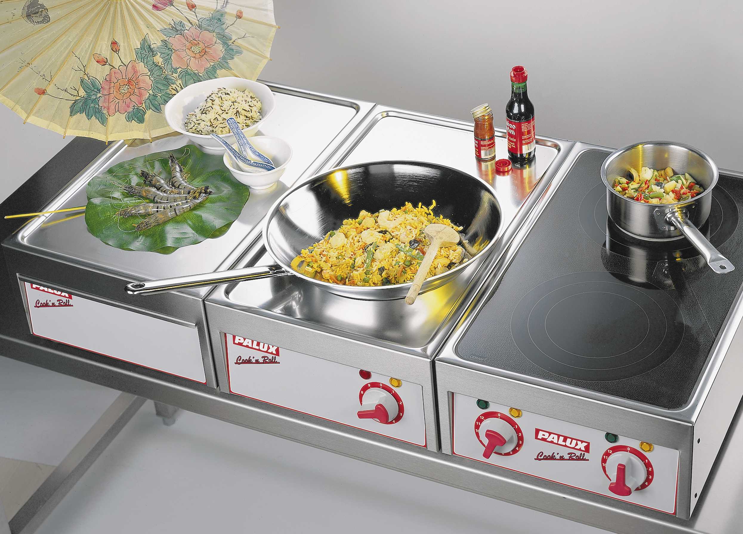 PALUX Cook'n Roll Arbeitsplatte Wok Ceran