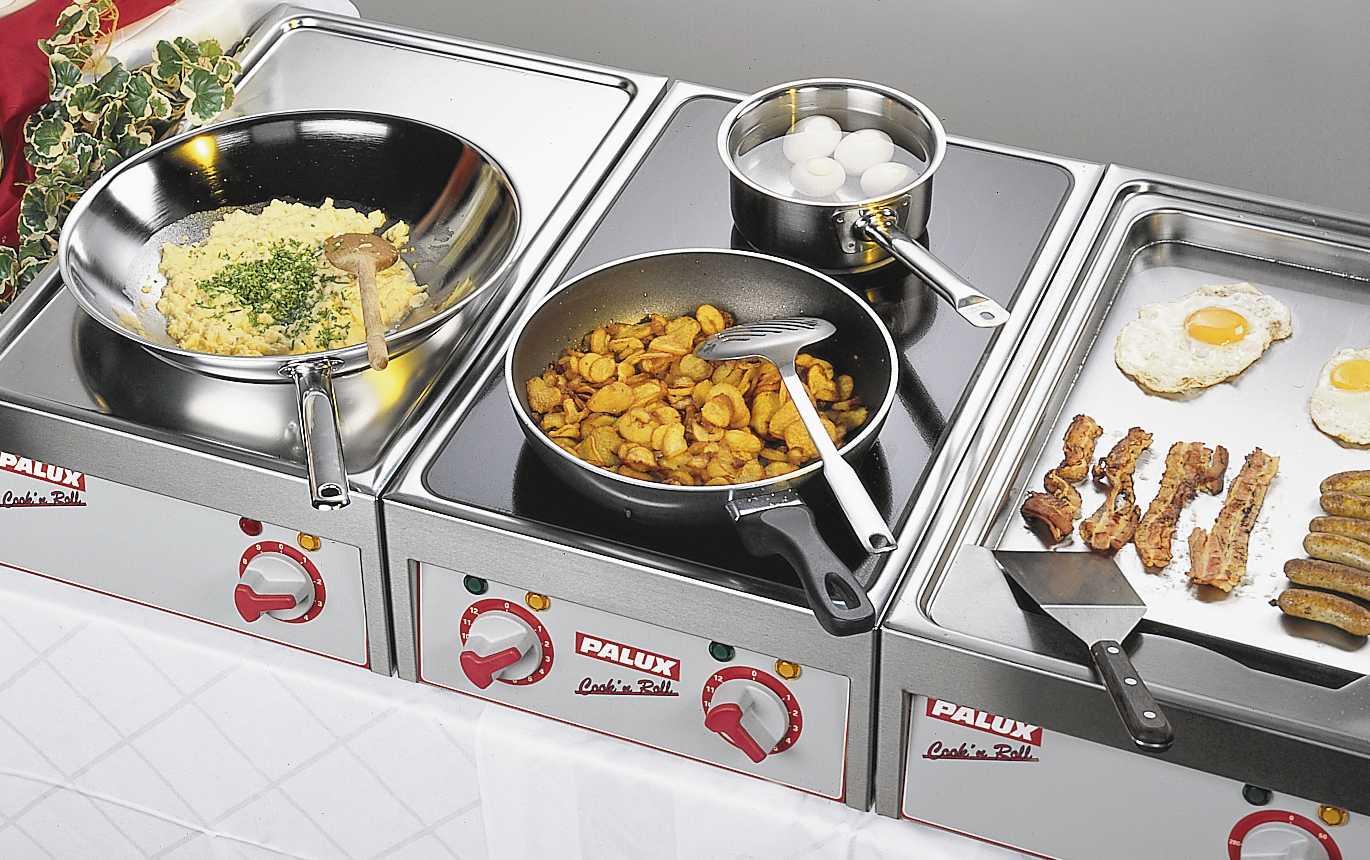 PALUX Cook'n Roll Kombination Wok Ceran Griddleplatte